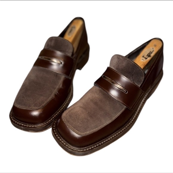 KENNETH COLE BROWN LEATHER/SUEDE MENS DRESS SHOES SIZE 10 - Picture 10 of 15